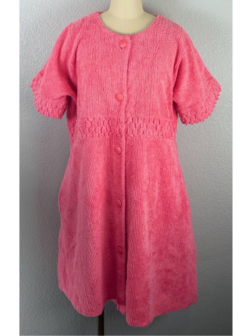 Stan Herman Women’s Terry Cloth Housecoat DressCosrl Housecoat Resortwear Medium